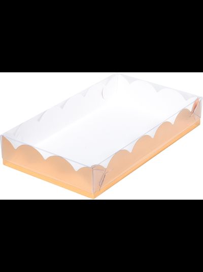 Коробка для печенья/пряников с прозр. кр. (золото), 200*120*35мм