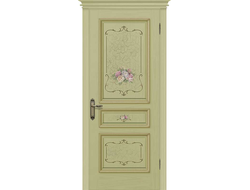 Дверь  Оливия Прованс с фотопечатью "Роза", цвет олива