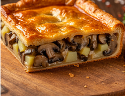 Пирог с грибами и картофелем