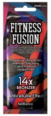 Крем д/загара &quot;Fitness Fusion&quot; с экстрактом клюквы, зверобоя и кофеином 14*bronzer ,15мл