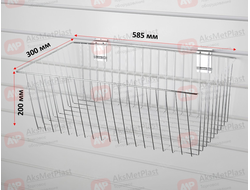 K6020 Корзина для экономпанелей размер 585х300х200 мм хром