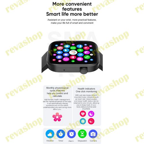 revashop Умные часы с голосовым вызовом, умные часы с большим экраном, смарт-часы с функцией голосов
