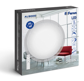 Светодиодный управляемый светильник накладной Feron AL5000 Starlight 36W 3000К-6500K
