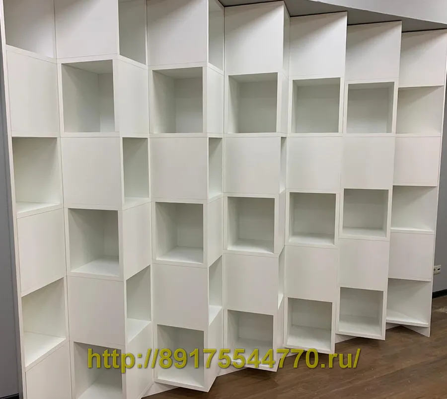 002 Стеллаж в офисе
ЛДСП Egger, W1000 Белый Премиум, структура ST38.
