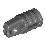Hinge Cylinder 1 x 2 Locking with 1 Finger and Axle Hole on Ends with Slots, Dark Bluish Gray (30552 / 4210694)