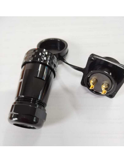 Разъем 50 А розетка врезная вилка черный