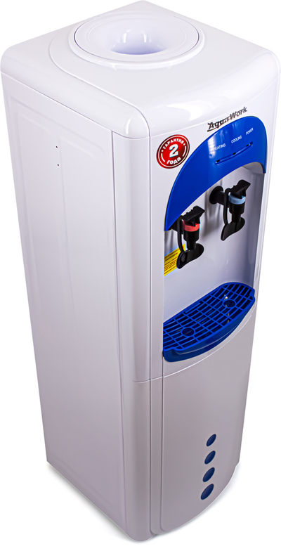 Кулер для воды Aqua Work 17-LDR бело-синий, с нагревом и электронным охлаждением