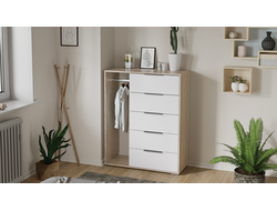 Комод комбинированный НУАР тип 1 Дуб Сонома/Белый ясень