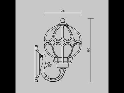 Настенный светильник (бра) Via, O024WL-01G