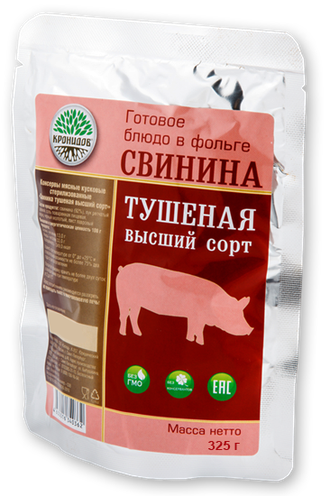 Тушенка - Свинина тушеная (в мягкой упаковке 325 гр)