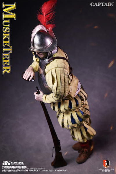 Испанский мушкетер-сержант (медно-никелевая версия) - КОЛЛЕКЦИОННАЯ ФИГУРКА 1/6 Series of Empires Spanish Conquistadors Nickel Silver Edition MUSKETEER SERGEANT (SE138) - COOMODEL