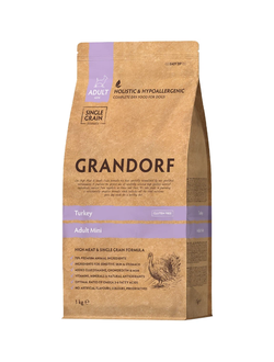 Grandorf (Грандорф): сухой корм для собак мини-пород, Индейка 1 кг