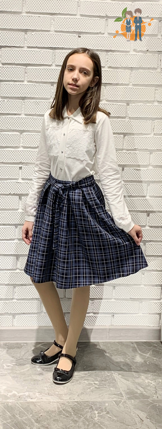 5-11 класс Юбка с мягкими складками "Геометрия" 152-176. Цена от размера