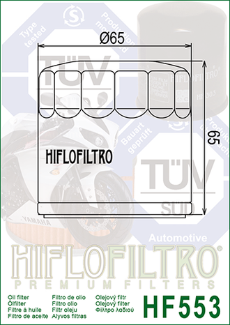 Масляный фильтр  HIFLO FILTRO HF553 для Benelli (018.01.07.101.000)