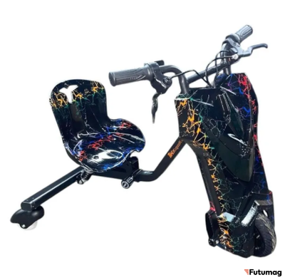 Электроскутер Дрифт Карт KUGOO KIRIN разноцветная молния