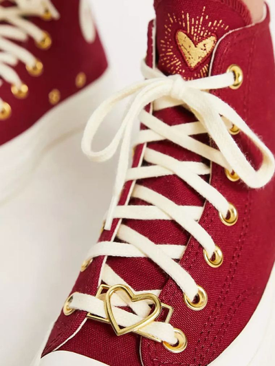 Кеды Converse Valentines Day шнуровка с сердечком A03931C