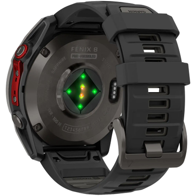 Часы Garmin Fenix 8 Pro — 51 мм MicroLED Sapphire Carbon Gray DLC Titanium Black / Pebble Gray