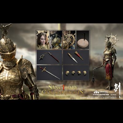 ПРЕДЗАКАЗ - Стражница святилища в золотом - Коллекционная фигурка 1/6 SWORDS OF CHAOS - GOLDEN TEMPLE GUARDIAN (BRASS EDITION) (SW002) - COOMODEL ?ЦЕНА: 43700 РУБ.?
