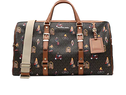 Дорожная сумка Майкл Корс с рисунком коричневая