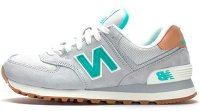 New Balance 574 Grey Mint Brown мужские