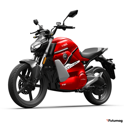 Электромотоцикл WHITE SIBERIA SUPER SOCO STREET HUNTER PRO красный