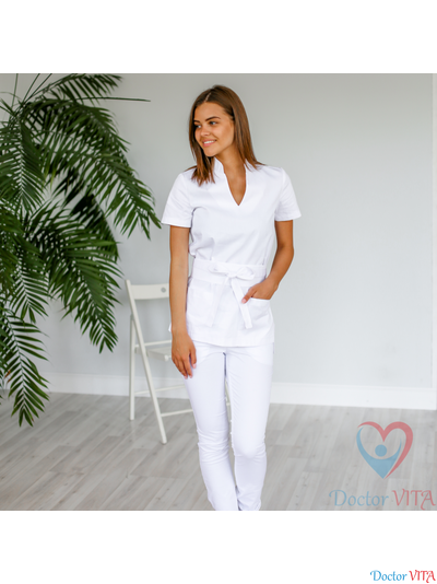 БЛУЗА DOCLIKE DL418 Белая