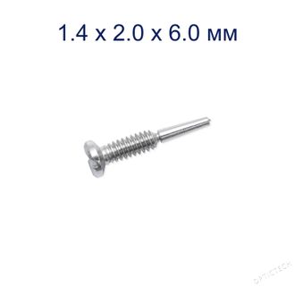 Винт М1.4*2.0*6.0 мм для флекса серебро (100шт)