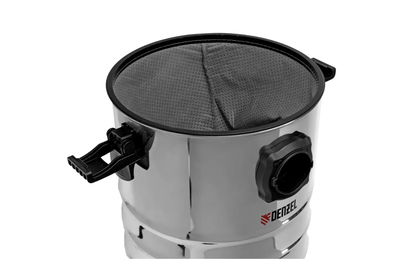 Пылесос строительный DENZEL RVC30, 1400 Вт, бак 30 л, шланг 3 м, розетка