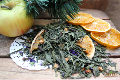 Зеленый чай с апельсином и корицей - Зимний сон 150г