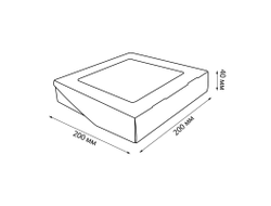 Коробка крафт ECO TABOX 1500 200*200*40 мм (упаковка, 50 шт)