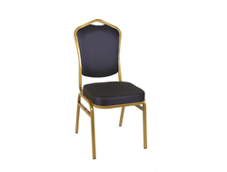 Банкетный стул Квадро 20мм – золотой, синяя корона
