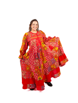 Лоскутное платье в русском стиле "Вечерний Звон"