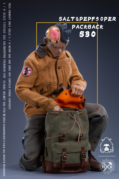 Винтажный рюкзак (оливковый, лимитированная версия) (для коллекционных фигур 30 см) масштаб 1 к 6 Gathering Trend Series Backpack American tent cloth (JC002) - YUANXINGSHI