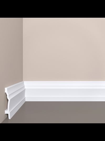 Напольный плинтус Bello Deco П20, из дюрополимера, влагостойкий, под покраску, 2 метра