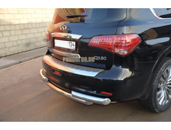 Защита заднего бампера d76 для (Infiniti QX80)