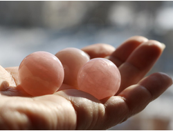 Шар из Кварца розового, в ассортименте (25 мм, 22 г) №5039