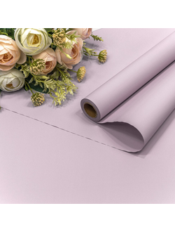 Пленка матовая "Корейская" 58см*10м Бледно-сиреневый ПР28/3