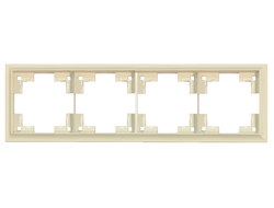 Рамка 4-я классик, кремовый сатин Rikett - 35940 MC