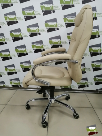 Кресло CH-153 Аляска В хром ХДП МБ Ср S-0414 (темно-бежевый) UTFC