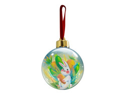 Новогодний ёлочный шар год Кролика №11