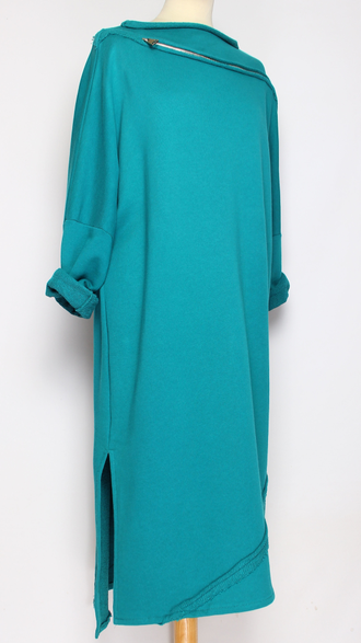 ПЛАТЬЕ БОХО "Молния плотное1" бирюза р.46-52