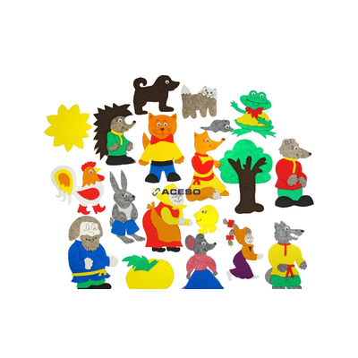 Сказки 5 в 1 большие Набор фигурок кукольного театра на плоскости из ковролина