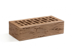 Кирпич облицовочный терракотовый руст 250х120х65мм М150 кг/см2 Воротынский КЗ