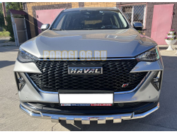 Защита переднего бампера (G) с подгибами d60/60 для Haval F7 2022-2024