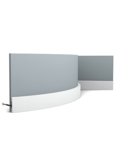 Плинтус ORAC Decor SX162, дюрополимерный, влагостойкий, ударопрочный, под покраску, длина 2 метра