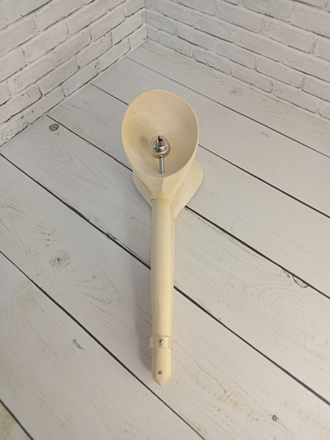 Ложки музыкальные с бубенцами 190*60 мм в станке деревянные