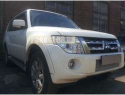 Защита радиатора Mitsubishi Pajero IV 2011-2014 chrome PREMIUM
