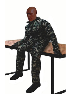 манекен шарнирный, манекен для следственных действий