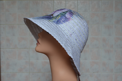 Белая шляпа с рисунком Vizio Италия 5751 FF2