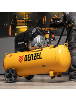 Компрессор воздушный DKV2200/100, Х-PRO 2.2 кВт, 400 л/мин, 100л Denzel